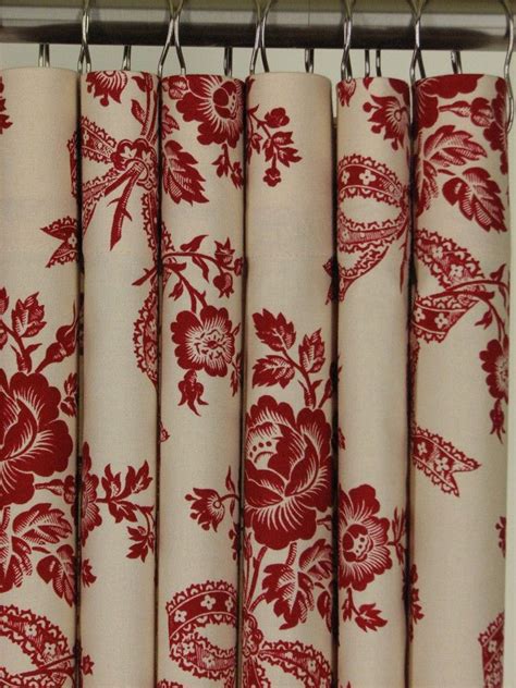 Get beige shower curtain on demand. Red & Beige Floral Shower Curtain - 72 LONG. $119.99, via ...