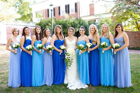 Bright Blue Bridesmaid Dresses
