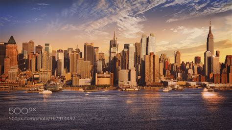 Nyc In The Golden Hour By Maccarlos New York Skyline Golden Hour Nyc