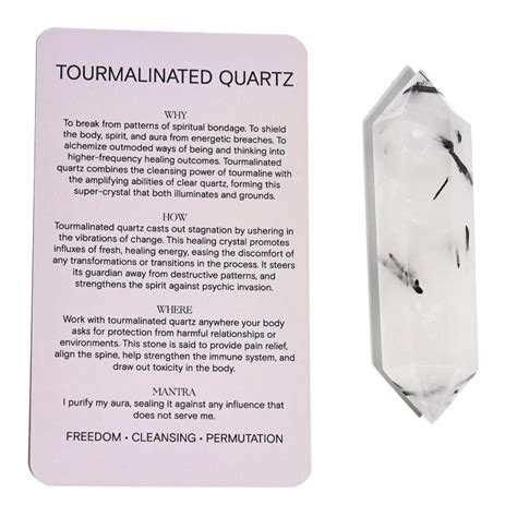 Tourmalated Quartz Wand Double Tourmalated Crystalscom