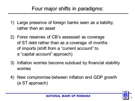 National Bank Of Romania 1 2 Four Major Shifts In Paradigms 1large