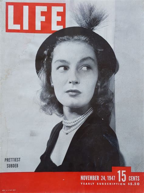 Life magazine November 24th, 1947. Prettiest subdeb. Cover sheet only