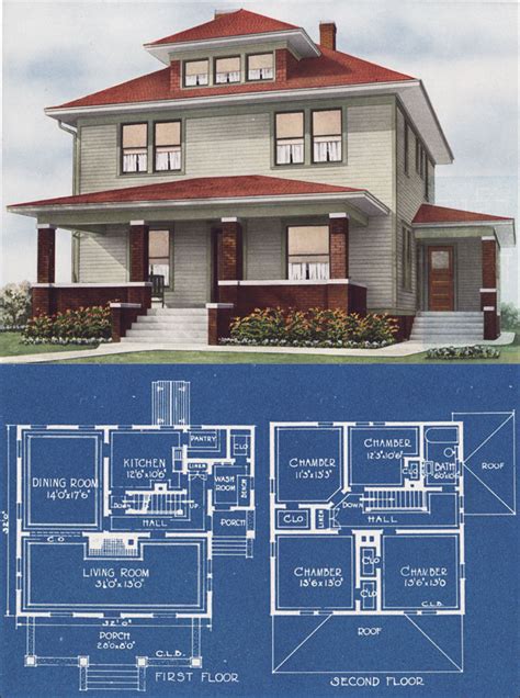 Craftsman Foursquare House Plan New Home Plans Design