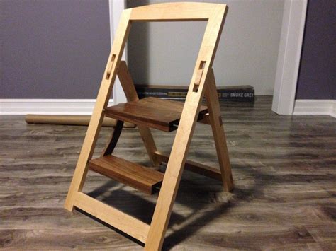 Free woodworking plans instruction sto build a variety of wooden step stools. FOLDING STEP STOOL | Wood step stool, Wooden step stool