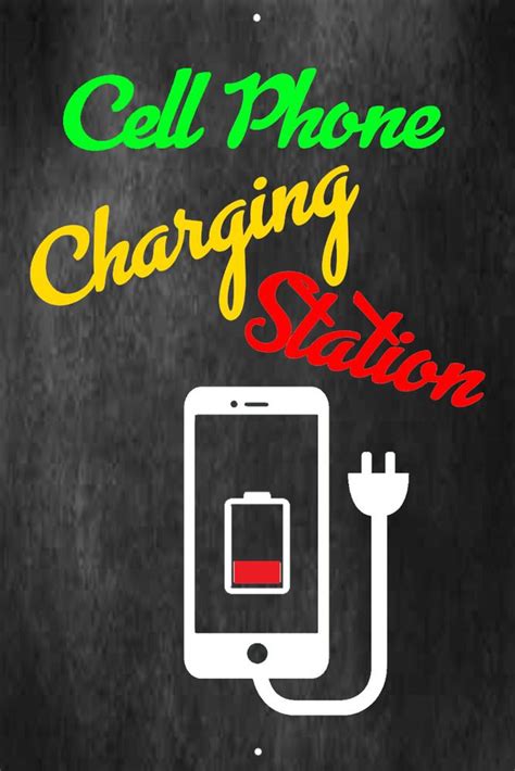 Cell Phone Charging Station Sign 8 X 12 Aluminum Metal Will Not Rust