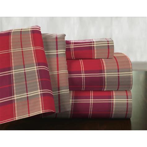 Check spelling or type a new query. Pointehaven Piedmont Plaid 100% Cotton Flannel Sheet Set ...