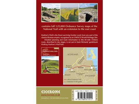 Hadrians Wall Path National Trail Os Map Booklet Cicerone Press