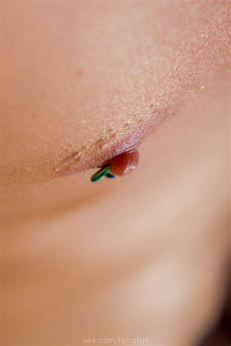 Ferratus Please Bite My Nipple Nipple Pierced Nipple Piercding Close Up
