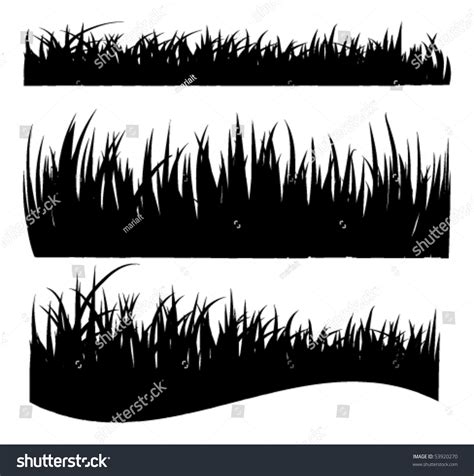 Download Vector Grass Silhouettes Stock Vector 53920270 - Shutterstock