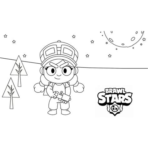 Jessie brawl stars coloring page 🐹 Free Online Coloring Pages 🍄