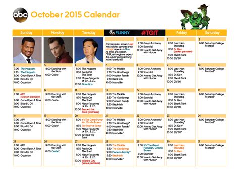 Abc October 2015 Schedule Grids