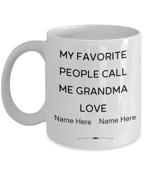 Personalized Grandma Coffee Mug T For Grandma Mom Mug Etsy