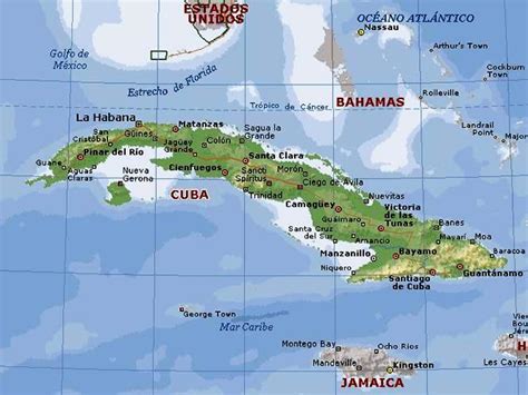 Mapa de Cuba - Mapa Físico, Geográfico, Político, turístico y Temático.