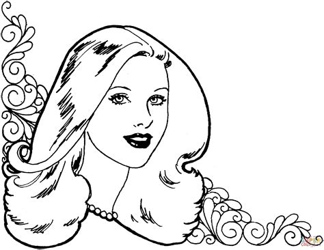 Pretty Woman Coloring Pages Sketch Coloring Page