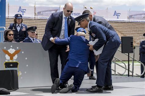 Biden Trips Falls At Air Force Academy Graduation ‘thats Not