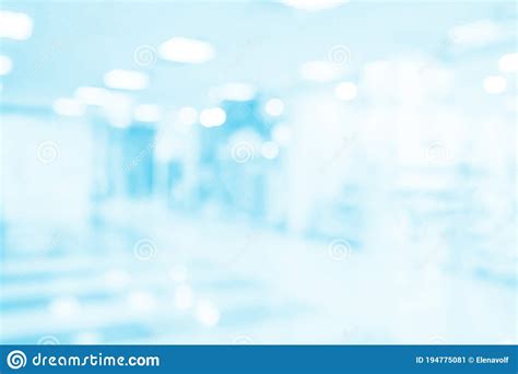 Hospital Office Blurry Background Business Medical Blue Backdrop