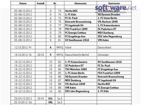 Wer schafft den sprung ins oberhaus und wer muss den gang in die 3. 2. Bundesliga Spielplan Saison 2012/2013 - Download ...