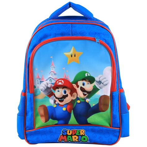 Nintendo Super Mario Bros Brothers Boys School Backpack Lunch Box Kids
