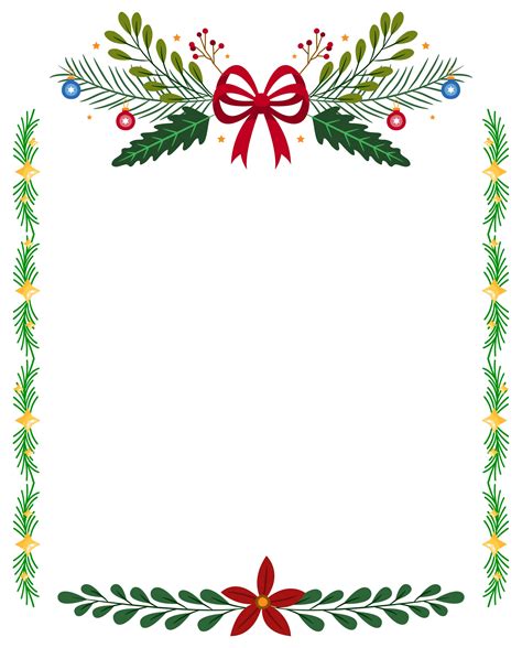 10 Best Free Printable Christmas Borders Holly