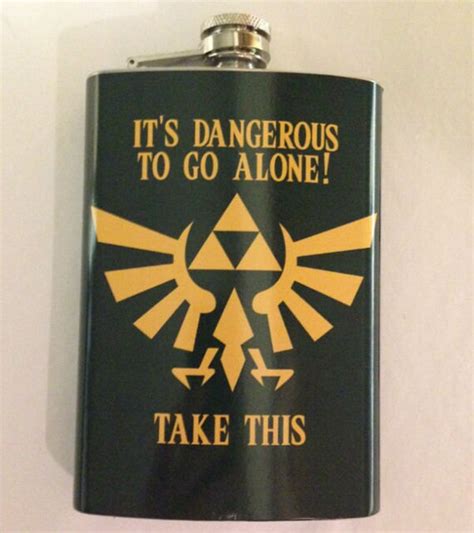 Zelda Its Dangerous To Go Alone Flask By Omgcoolstuff On Etsy