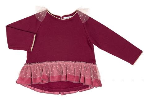 Nueces Kids Blusón Mérida Sudadera And Bajo Asimétrico Rosa Missbaby