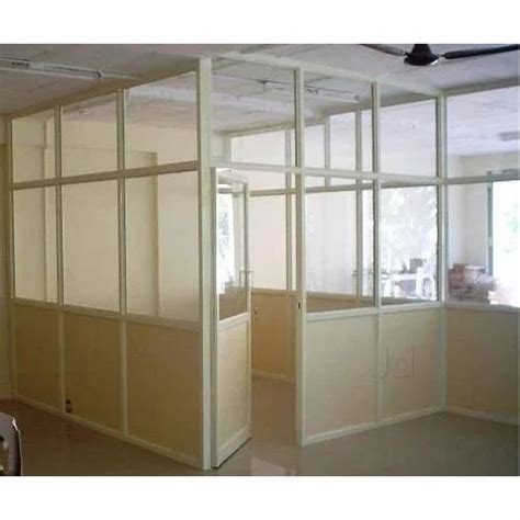 Aluminum Frame And Glass Powder Coated Aluminium Partition At Rs