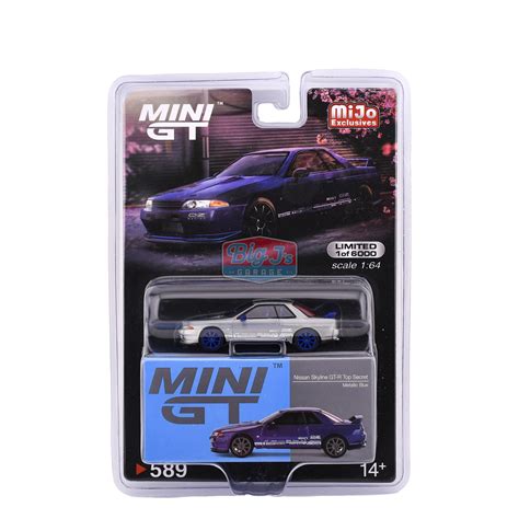 (Chase) Nissan Skyline GT-R Top Secret VR32 Blue Metallic Mini GT Mijo