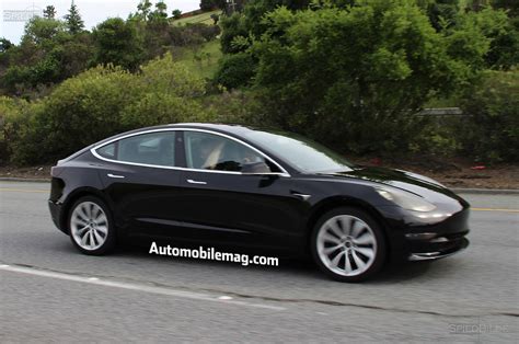 Near Production Tesla Model 3 Spied Testing