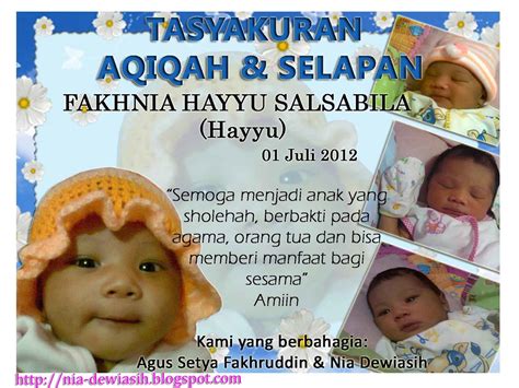 Kad jemputan ini lebih praktikal berbanding jemputan secara lisan. Desain Undangan Aqiqah - ND Diary