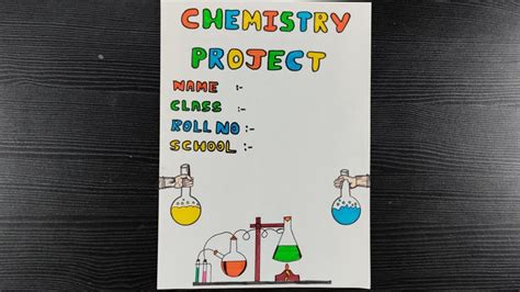 Chemistry Cover Page Decoration Creative Chemistry Project Front