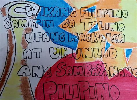 Poster Slogan Tungkol Sa Wika Filipino Wika Ng Saliksik Slogans