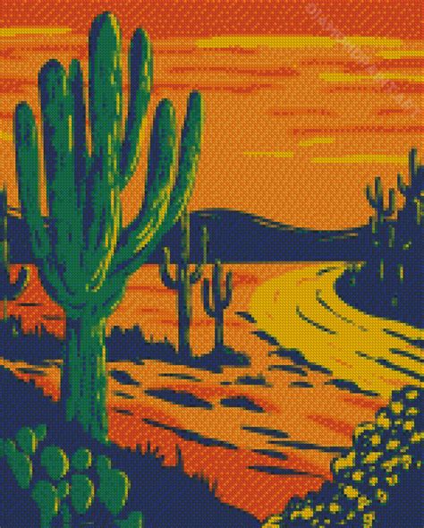 Aesthetic Sunset Saguaro National Park 5d Diamond Paintings