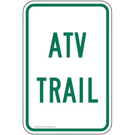 Atv Trail Sign Pke 17562 Recreation