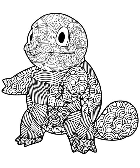You have chance to travel through fantasy world of hundreds of pokemon characters: mandala squirtle coloring page printable