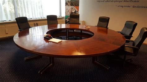 Vintage herman miller 9' table sale! Large Size 10 Persons Round Mahogany Conference Table For ...