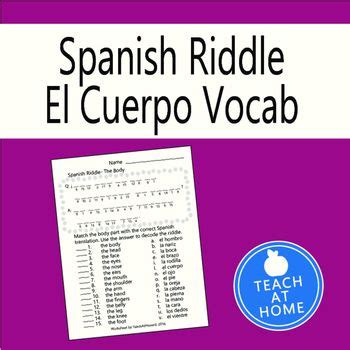 Hard, easy, brain teasers, riddle of the day +. Spanish Riddle, El Cuerpo Vocabulary, Parts of the Body | Fun math, Vocabulary, Riddles