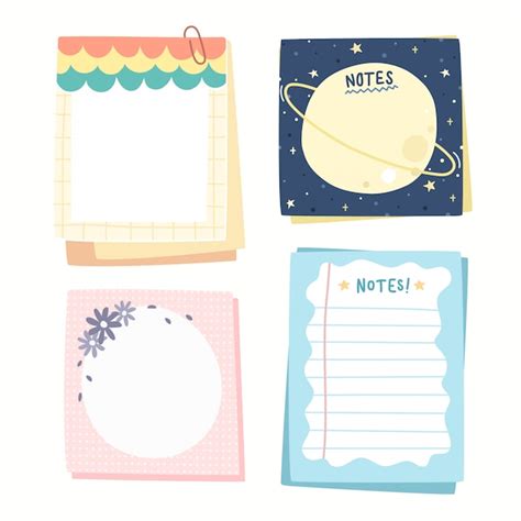 Premium Vector Colorful Paper Notes Collection