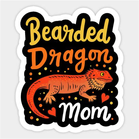 Bearded Dragon Mom Mama Lizard Bearded Dragon Mom Sticker Teepublic