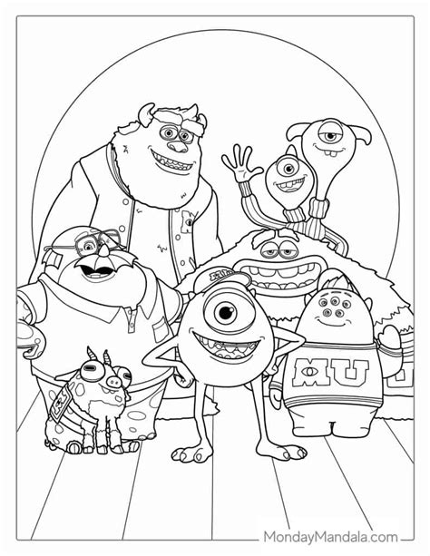 Monsters Inc University Coloring Pages