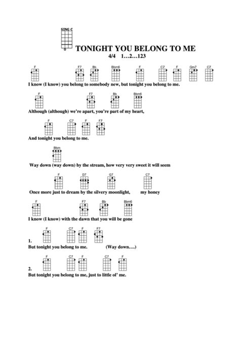 You Belong To Me Ukulele Chords Sheet And Chords Collection Sexiezpix