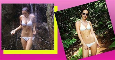 Myleene Klass Recreates Famous Im A Celebrity White Bikini Scene Metro News