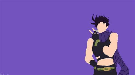 Jojo Joseph Joestar With Black Hair With Purple Background Hd Anime