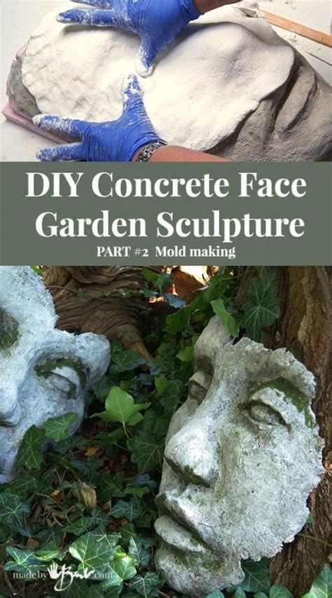 Diy Concrete Face Garden Sculpture Mold Made By Barb Easy Mold