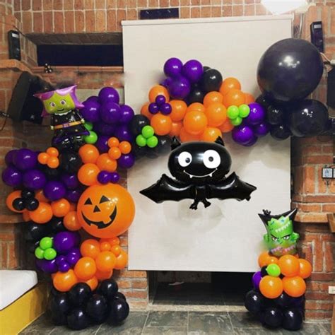 154pcs Halloween Balloons Arch Kit Black Orange Purple Latex Etsy