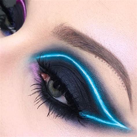 trend neon eyeliner and lip neon makeup eye makeup art eye makeup