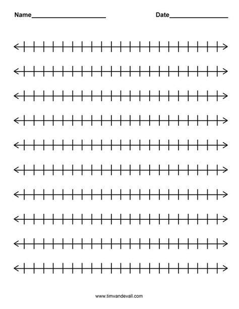 Heres A Set Of Blank Number Line Templates Printable Number Line