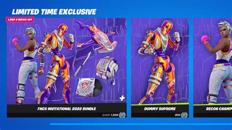 Fortnite New Limited Time Exclusive Fncs Invitational 2022 Bundle In