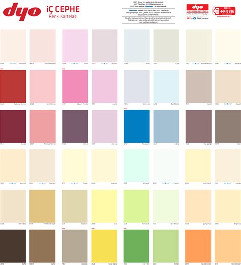 Dyo Renk Kataloğu 2018 iç Cephe Renk Kartelası 4 Usta 1 GÜNDE BOYA