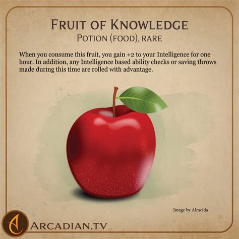 Fruit Of Knowledge New Dnd Magic Food Arcadian Media