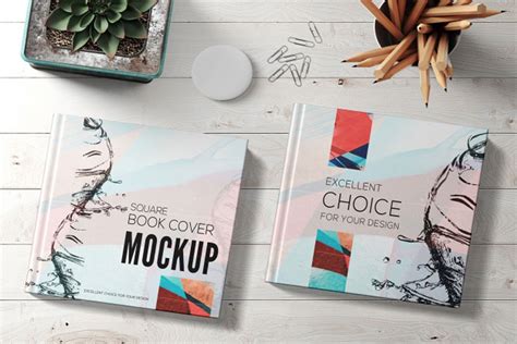 Download This Free Square Book Mockup In Psd Designhooks